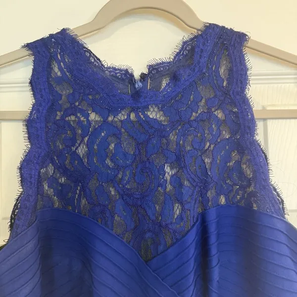 Tadashi Shoji Dress Sz 12 Blue Floor Length Mother of Bride/Groom Bridesmaid EUC - Image 10