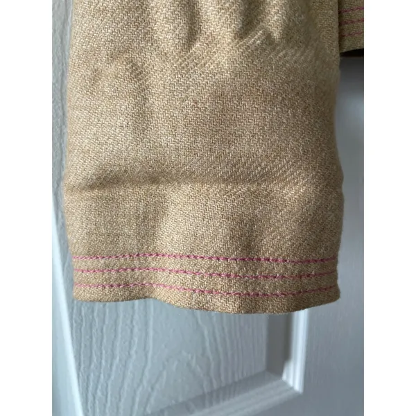 Gap Women's Wool Coat‎ Short Waist Jacket Size XL Camel Khaki/Tan - Image 6