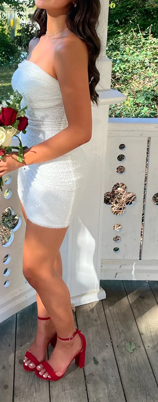 White Hoco Dress - Image 3