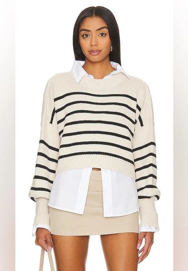 free people Easy Street Stripe Crop Pullover - Image 6