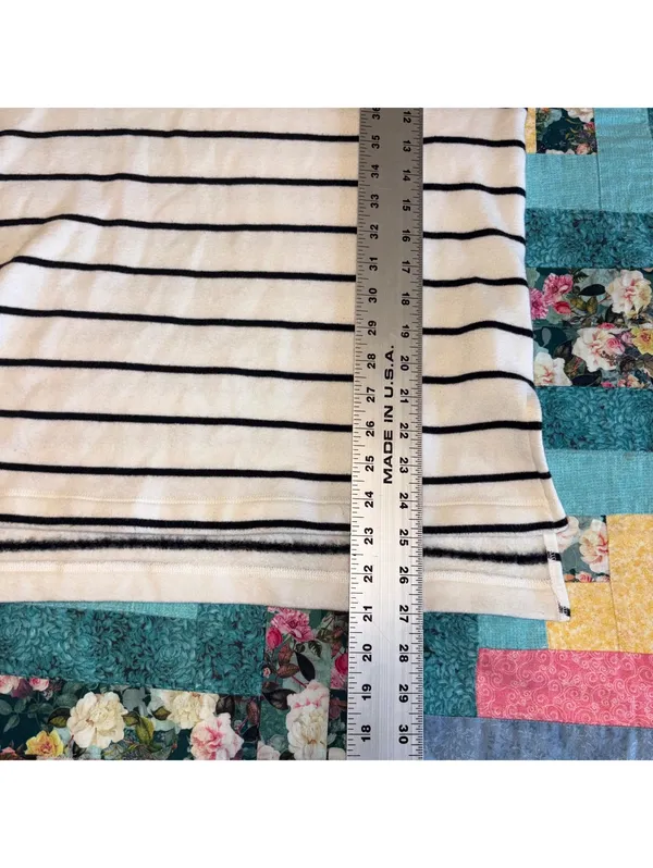 J.Crew $98 Woman’s S striped Wide Button mock neck button top Sweater Tunic - Image 8