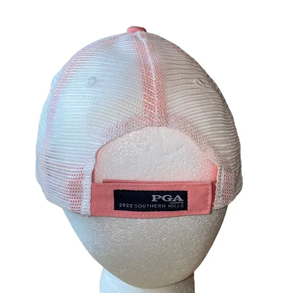 PGA Southern Hills Golf Pink & White Mesh Baseball Hat‎ 2022 - Image 4