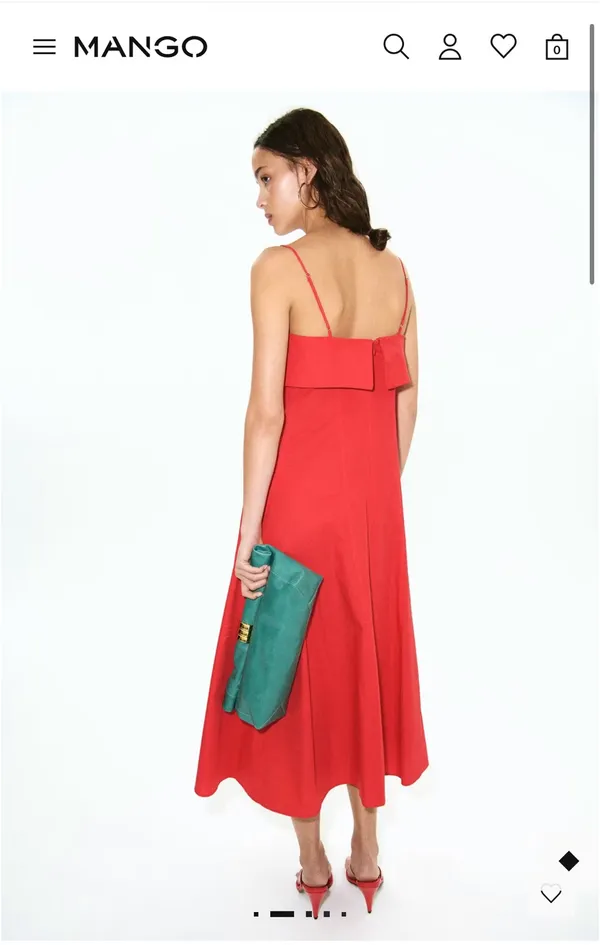 Mango Red Midi Dress - Image 2