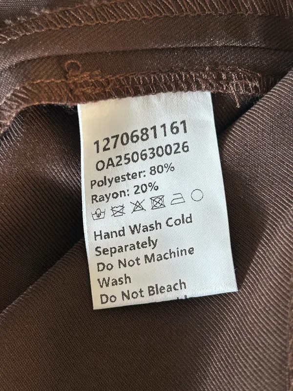 Commence NEW brown and White 2 in 1 Shirt Panel Asymmetric Mini Dress Sz medium - Image 5