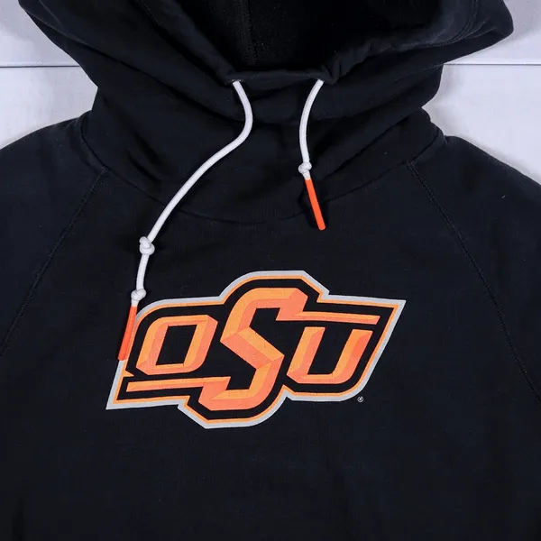 Nike OSU Oklahoma State University Hoodie Women Small Black Orange Pullover Logo - Image 3