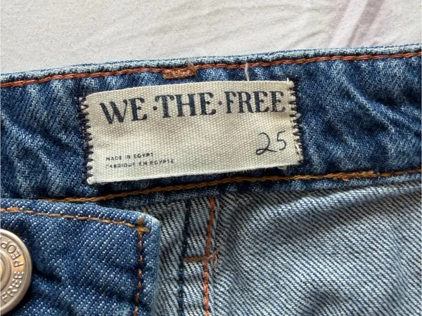 We The Free Wide-Leg High-Rise Jeans in Dark Blue Wash - Image 3