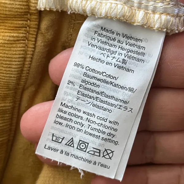 J. Crew Factory Women's Yellow High-Rise‎ Skinny Corduroy Pants Sz 29 28" Inseam - Image 4
