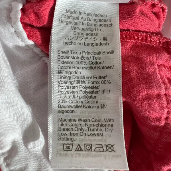 1035 | J.Crew Coral Pink Cotton Chino Summer Casual‎ Shorts Women 6 - Image 4