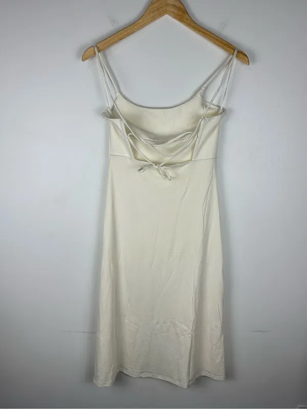 Aritzia Wilfred New‎ Dreamweaver Slit Tie Back Midi Dress Women’s Sz S - Image 5