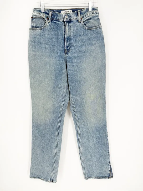 Abercrombie & Fitch Curve Love 90s Straight Jeans Womens 29 Blue Ultra High Rise - Image 3