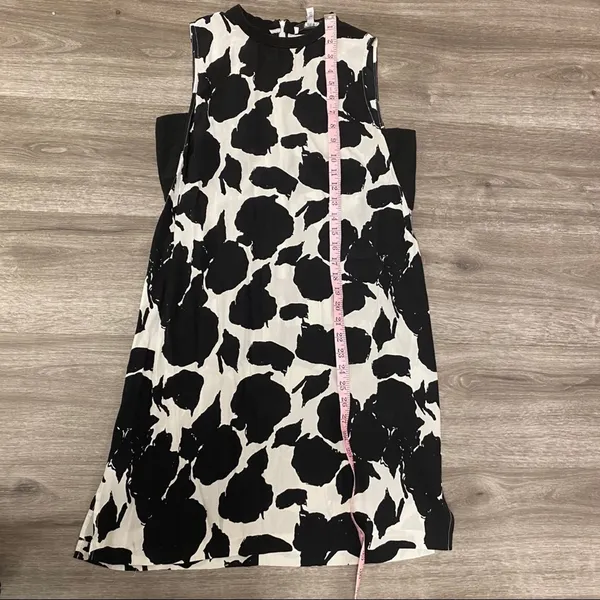 10 Crosby Derek Lam Black White Floral Print Shift Dress Size 8 - Image 8