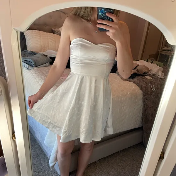 Altard State White satin mini dress women’s size XS🤍✨ - Image 2