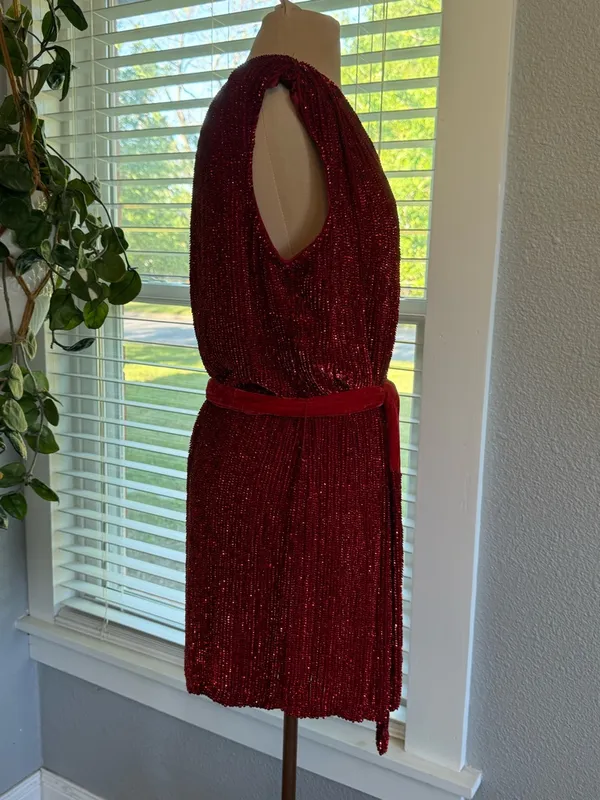 Retrofête Ella Sequin One Shoulder Mini Dress Size Small - Image 4