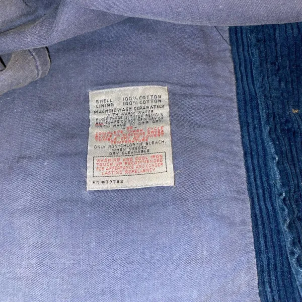 Vintage London Fog Navy Corduroy Unisex Vest Size XL - Image 6