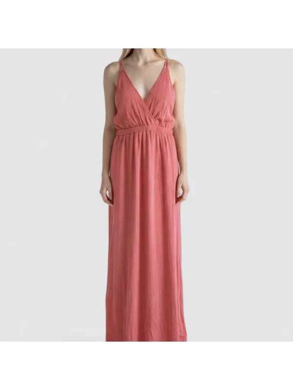 Lulus Rusty Rose Maxi Dress Pink Backless Womens Medium - Image 2