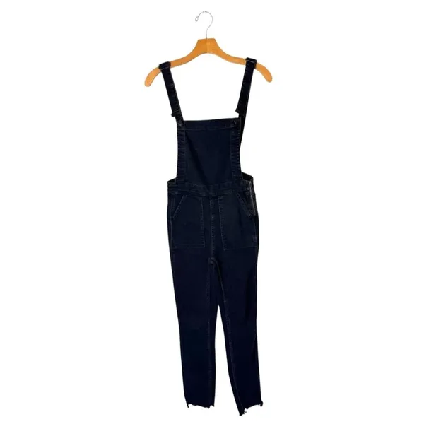 Madewell Overalls Women XS Washed Black Luna Denim‎ Skinny Gothic Grunge Outdoor - Image 3