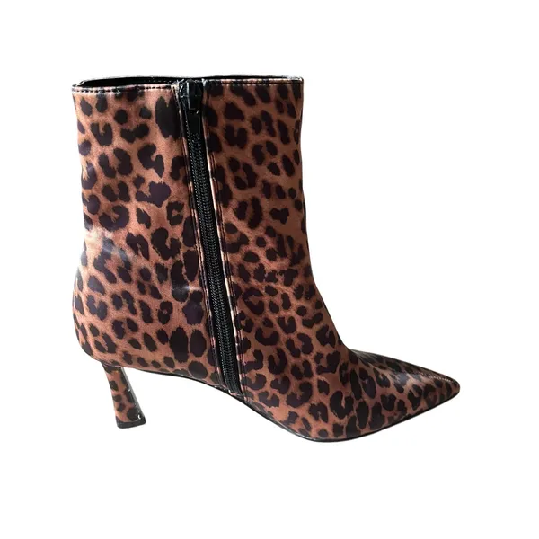 Steve Madden Leena Pointed Toe Bootie Women's 6.5 Leopard Animal Print Party‎ - Image 6