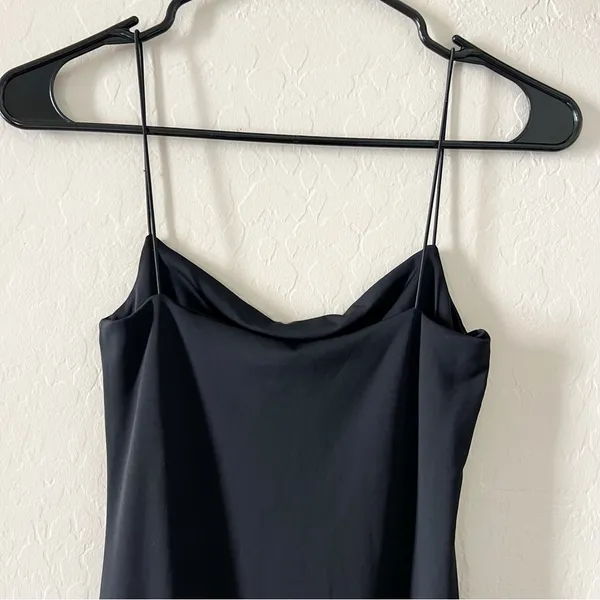 Zara Sleek Black Cowl Neck Maxi Dress - Image 5