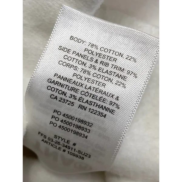 Aritzia TNA Sweatfleece Women's White Boyfriend Fit Lounge Mini Shorts Size S - Image 4