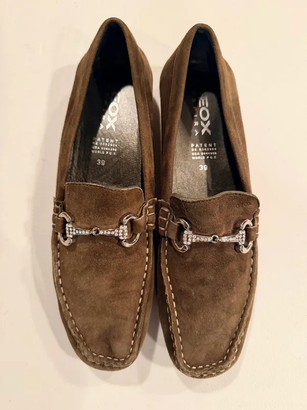 GEOX respira | women’s loafer shoe with horsebit accent. Size: 39/8-8.5 - Image 2