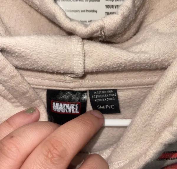 Marvel Comics Spider Man Beige Spider-Man Graphic Hoodie for Men - SM/P/C - Image 3