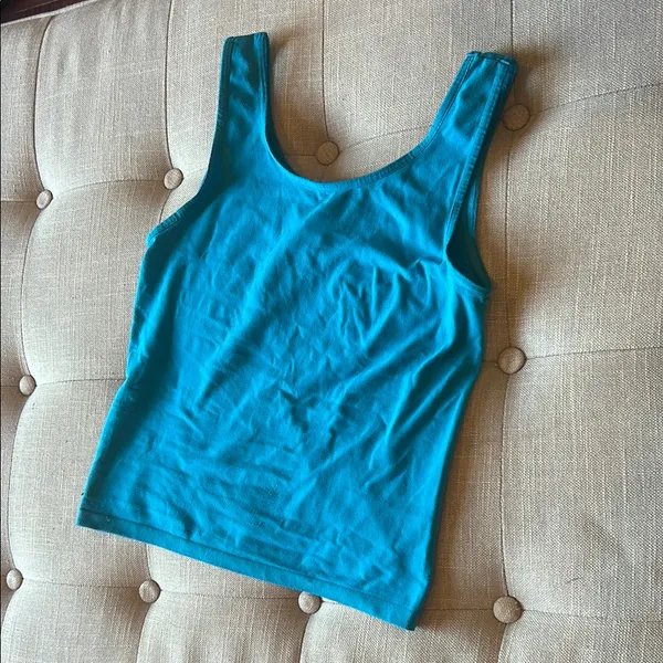 United Colors Of Benetton Blue Vibrant Nylon Stretchy Tank One Size - Image 3