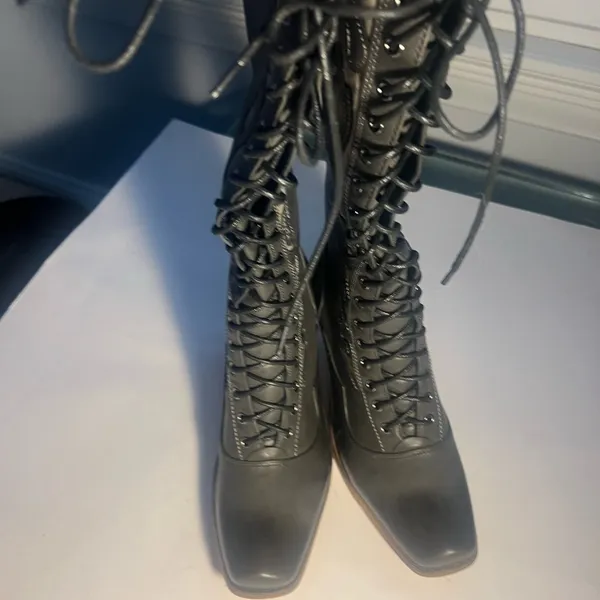 Boots Boots lace up size 8 western moto giddyup boots NEW festival - Image 8