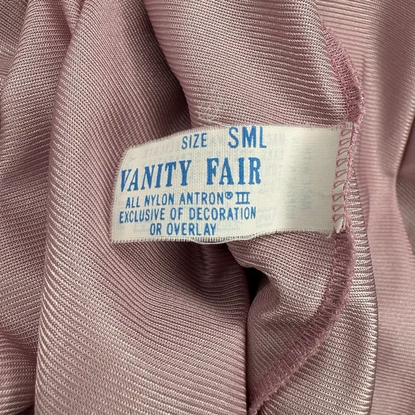 Vanity Fair Small 2 Pc Set Gown Duster Robe Vintage Made In USA Tricot Nylon‎ - Image 12