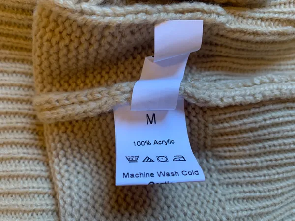 V neck long line knitted vest size M Tan Size M - Image 8