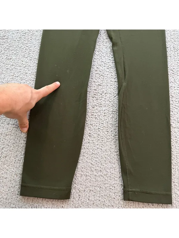Lululemon Align High Rise Olive Green 25" Yoga Leggings Women's Size 2 - Image 5