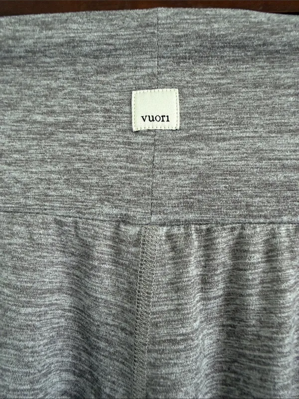 Vuori Lux Harem Pants Gray High Rise Cropped Jogger Lounge Yoga Pants Small - Image 4