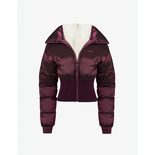 Bo+Tee Oh Polly Waterproof Layered Ski Jacket Puffer Burgundy Size M New - Image 2