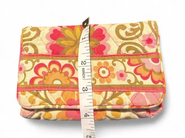 Vera Bradley Quilted Cotton Kisslock Wallet Floral Retro Kitschy Wallet 70 Style - Image 7