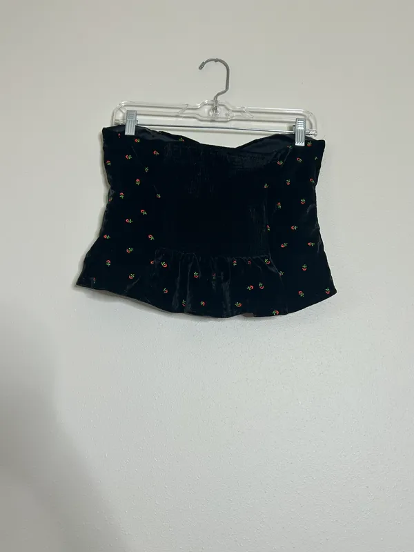 Black Velvet Tube Top - Image 4