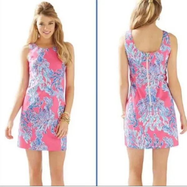 Lilly Pulitzer Cathy Samba Coral Shift Dress 4 - Image 2
