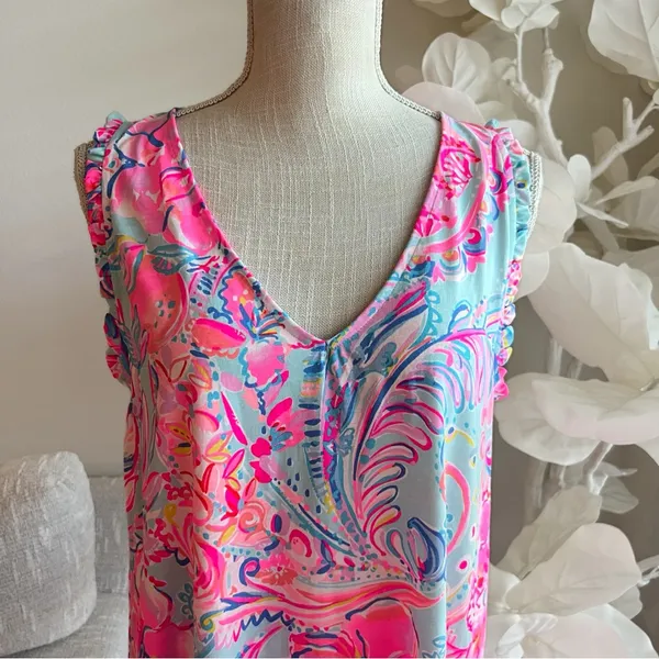 Lilly Pulitzer Aron Shift Sleeveless Dress In Multi Island De coco - Image 2