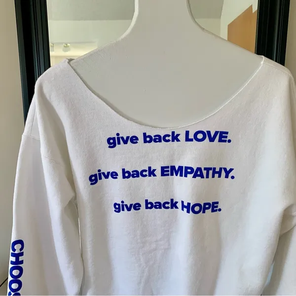 Give Back Love Give Back Empathy Give Back Hope Choose Empathy Sweatshirt - Image 2