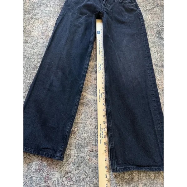 AGOLDE V-Waist Baggy Jeans 29 Washed Black Regenerative Cotton A208-1157 - Image 6