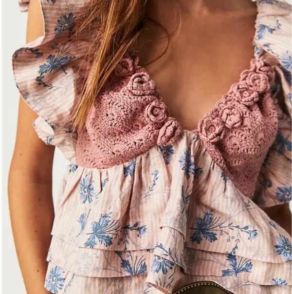 Free people buttercup crotchet top - Image 2