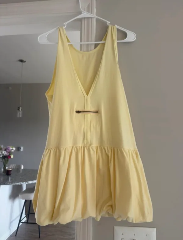 Women’s bubble athletic dress Yellow - Image 2