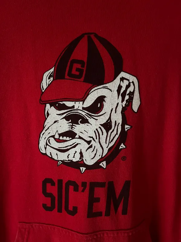 Nike Red Georgia Bulldogs Vault Club Fleece Pullover Hoodie - Image 2