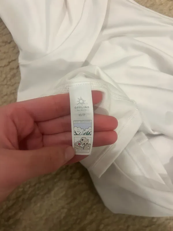 Aerie offline tight backless white top XS - Image 5