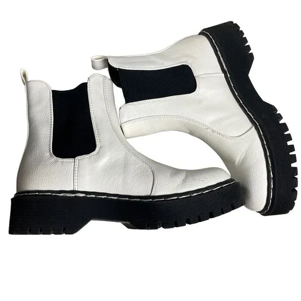 Sincerely Jules white slip on hippie chelsea boots 6 - Image 6
