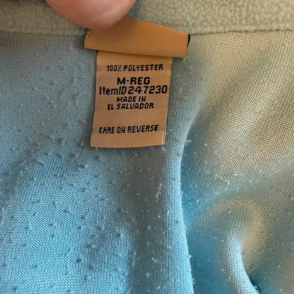 L.L.Bean Fleece Jacket Women M Turquoise Blue Full Zip Outdoors Y2K Preppy Warm - Image 5