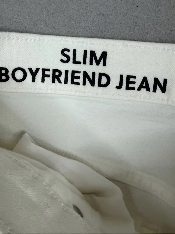 NWT J.Crew Slim Boyfriend Jeans Womens 32 Tall White All Day Stretch BF535 - Image 6