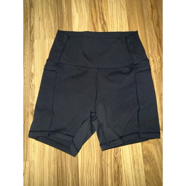FBF Ethos Women's‎ Size M Medium Black Biker Shorts Pocket Fit Body Fusion - Image 2