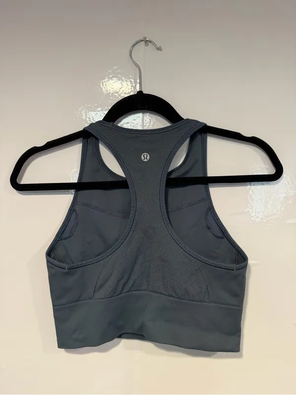 Lululemon High-Neck Racerback Bralette‎ - Slate Blue Gray - Image 3
