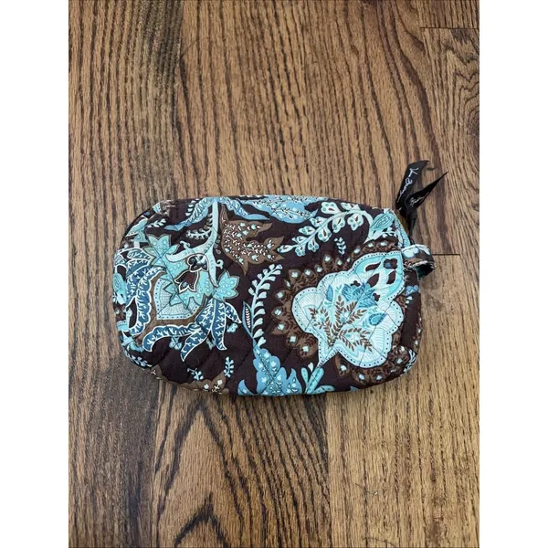 VERA BRADLEY Retired Java Blue Quilted Zipper Pouch Y2K - Image 2