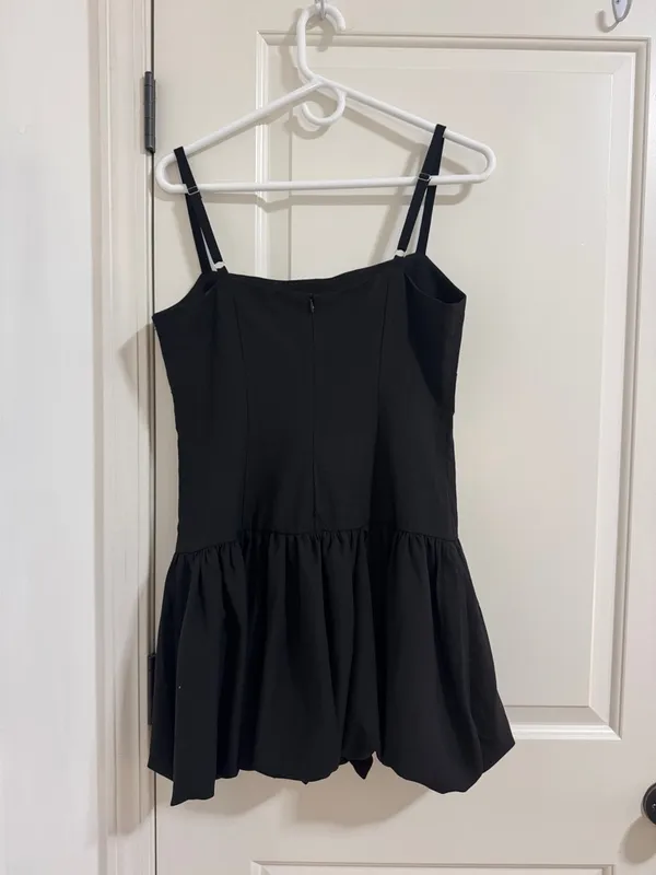 Altar'd State Black Double Spaghetti Strap Mini Dress - Image 2