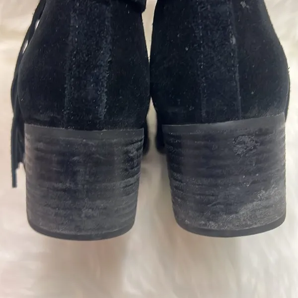 Koolaburra by UGG Women's Kenz Black Suede Tassel‎ Ankle Boots, Size 9 D23 - Image 8